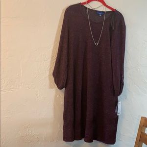 New dress! Apt 9 burgundy/plum long sleeve dress.